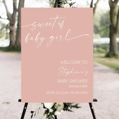 Miniatura 8 de Letrero personalizado para baby shower, letrero de bienvenida para baby shower, tema de niña y niño, letrero de bienvenida de mariposa rosa