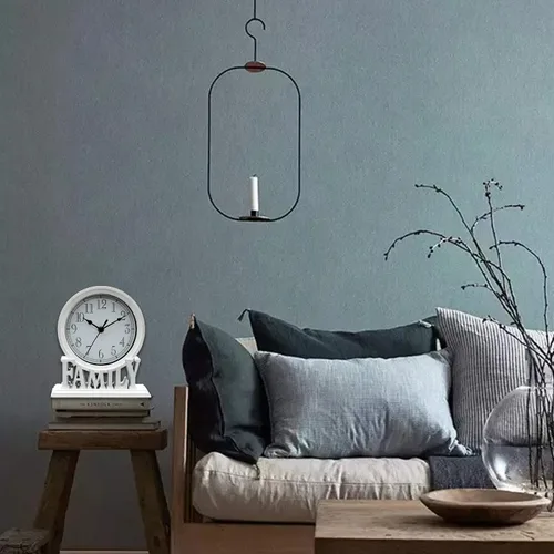 Miniatura 4 de Reloj de sobremesa de 6.5 pulgadas, estilo vintage, sin tictac, funciona con pilas, con movimiento de cuarzo, vidrio HD para niños, dormitorio, sala