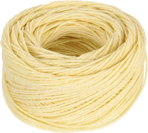 PATIKIL Mechas de vela de cera de abejas de 200 pies, mechas de velas de 3.150 in, bien revestidas con cera de abeja natural para hacer velas, Beige
