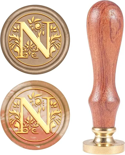 Miniatura 15 de Sello de cera inicial S CRASPIRE, sello de cera de letra alfabética vintage, sello de cera medieval de hojas de olivo clásico de 25 mm, cabeza