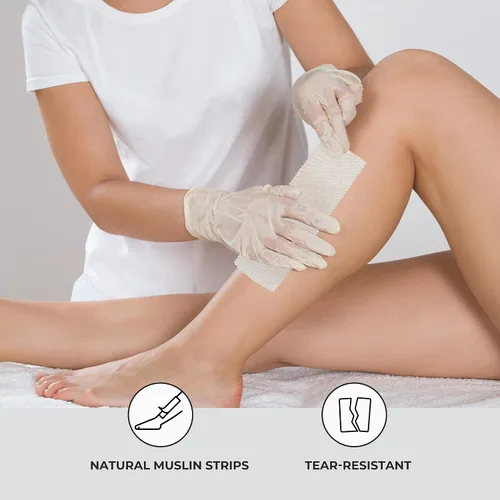 Miniatura 5 de ForPro - Tiras depiladoras de muselina natural, resistentes al desgarro, tiras precortadas para depilación, 3 pulgadas de ancho x 9 pulgadas