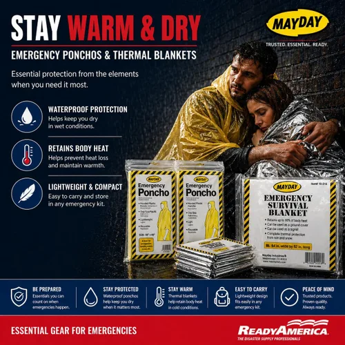 Miniatura 6 de Ready America 70185 kit de emergencia de gran calidad para 1 persona, mochila para 3 días