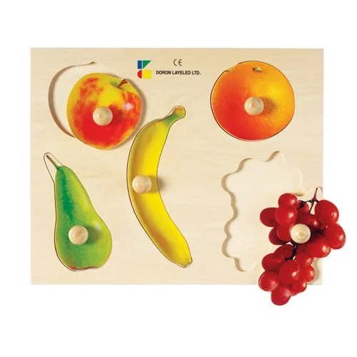 Miniatura 3 de Rompecabezas de madera con perilla de verduras para niños de todas las edades