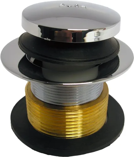 Miniatura 2 de LASCO 03-4809OB Colador de drenaje de bañera de latón con tapón estilo punta y buje de rosca fina x curso, 1-1/4 pulgadas x 1-1/2 pulgadas, bronce
