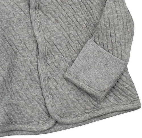 Miniatura 2 de HonestBaby Chamarras con capucha frontal a presión, parte superior con cierre lateral, sudaderas con capucha en algodón 100% orgánico para bebés