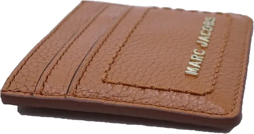 Miniatura 2 de Marc Jacobs S102L01FA21 Funda de piel para tarjeta diaria de almendra ahumada con hardware dorado para mujer, Marrón, Estuche para tarjetas