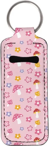Miniatura 8 de doginthehole Chapstick - Llaveros para mujer, de neopreno, para bálsamo labial, llavero con clip, bolsa organizadora para lápiz labial
