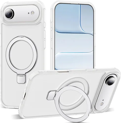 Miniatura 46 de SKYLMW – Funda compatible con iPhone 12 Pro Max y iPhone 13 Pro Max con soporte magnético invisible tipo anillo, fundas translúcidas para teléfonos