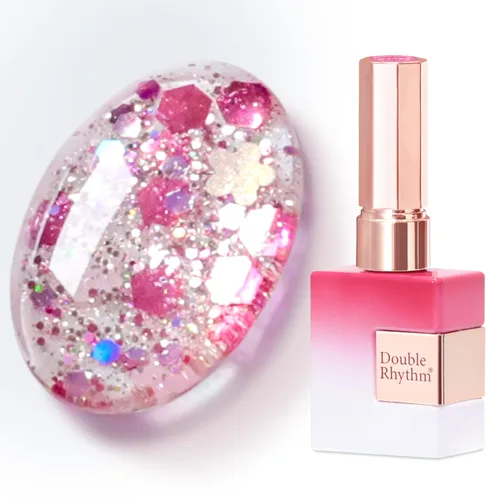 Miniatura 53 de Double Rhythm Esmalte de gel con purpurina de nieve de 0.5 fl oz, color holográfico reflectante para arte de uñas, salón de manicura y bricolaje