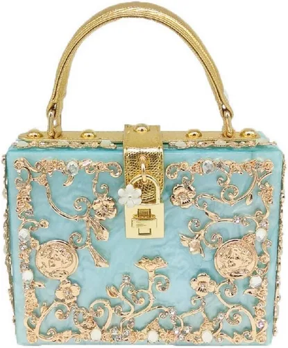 Miniatura 2 de Tngan Bolso cuadrado acrílico de la caja del embrague de la noche de las mujeres con el bolso del hombro del bolso del bolso