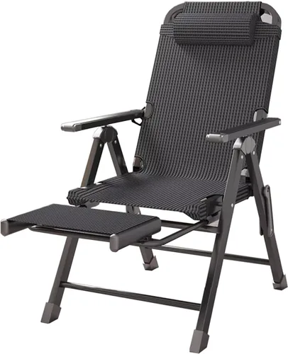 Silla reclinable plegable, tumbona para exteriores, silla reclinable de gran tamaño, fácil de montar y ligera, con una capacidad de peso de 330