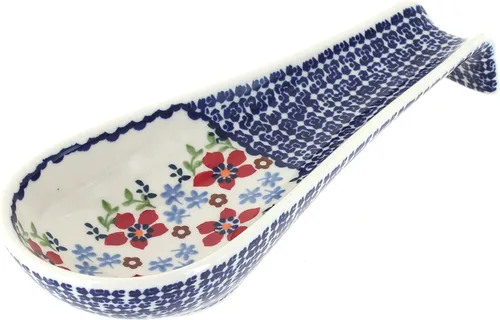 Miniatura 6 de Blue Rose Polish Pottery Blue Violet - Soporte para cuchara mediano