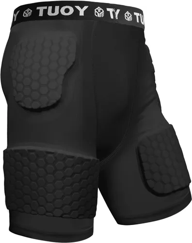 Faja de fútbol acolchada para hombre, 5 almohadillas, almohadillas de fútbol integradas con protector de muslos para fútbol y béisbol