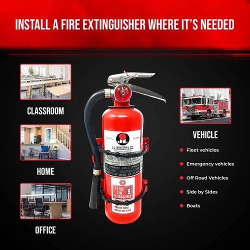 Miniatura 4 de Soporte de montaje para extintor de incendios resistente para extintores de incendios de 2.5 libras y 5 libras, montaje en tu automóvil o vehículo