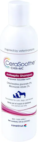 Miniatura 8 de CeraSoothe CHX+MC Champú antiséptico para perros, gatos y caballos – Limpieza de la piel con clorhexidina y miconazol 16 oz