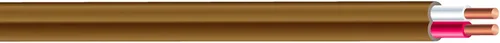 Southwire. 64162122. Cable de termostato de 2 conductores 18/2. Cable de cobre sólido, calibre 18, tipo 2, de potencia limitada, color marrón