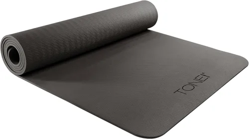 Miniatura 19 de TONE Fitness Esterilla de yoga antideslizante de 1/4 pulgadas de grosor para ejercicios y pilates para entrenamientos en casa con correa