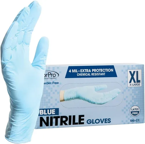 Miniatura 33 de ForPro Disposable Nitrile Gloves, Chemical Resistant, Powder-Free, Latex-Free, Non-Sterile, Food Safe, 4 Mil Negro
