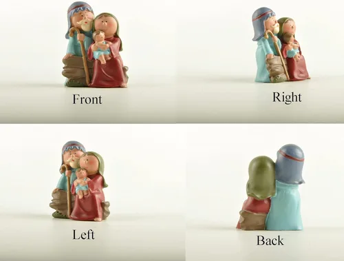 MeritMode Estatuilla en miniatura de la Sagrada Familia para Navidad - Figuras de la Sagrada Familia para Navidad, decoración interior, incluye José