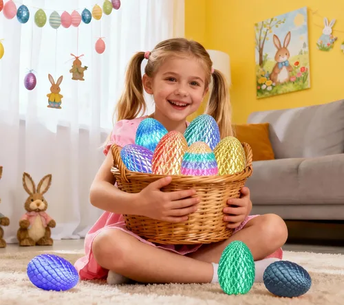 Miniatura 2 de Huevos de dragón pequeños con dragón en el interior, regalos divertidos sorpresa impresos en 3D para niños, juguetes fidget articulados de dragón Oro