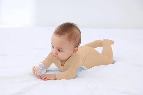 Miniatura 5 de Pijama con pies para bebé niño con mitones, rayón hecho de bambú, pijama de manga larga con cremallera de 2 vías