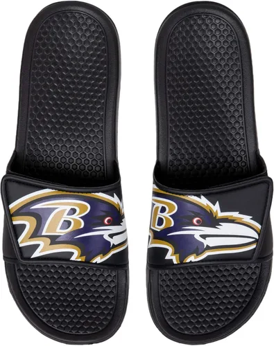 Miniatura 8 de FOCO mens NFL Team Cropped Big Logo Shower Sport Slide Flip Flop Sandals