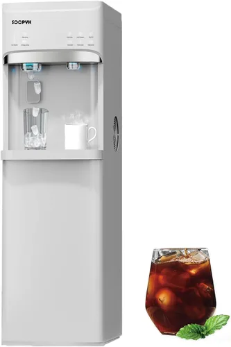 Miniatura 9 de Dispensador de enfriador de agua 4 en 1 de agua caliente/frío/habitación con máquina de hielo, carga inferior, capacidad diaria de 22 libras