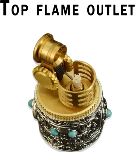Miniatura 4 de Encendedor de velas vintage, encendedor de llama suave de queroseno recargable antiguo para velas, regalo único para hombres