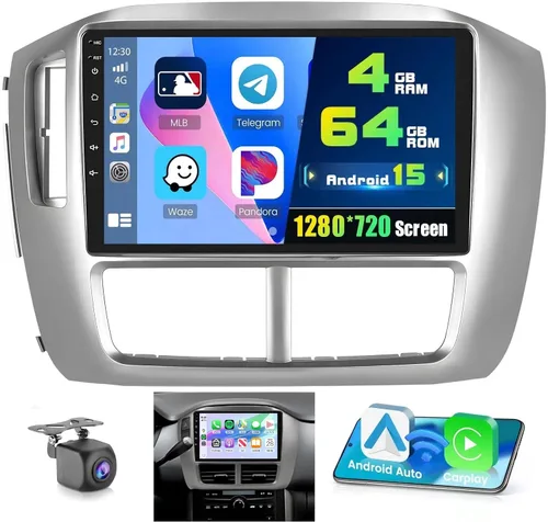 4+64G para Honda Pilot 2006 2007 2008 Carplay inalámbrico Android 15 estéreo de coche, 9 pulgadas IPS 1280 * 720 pantalla táctil Radio Android Auto