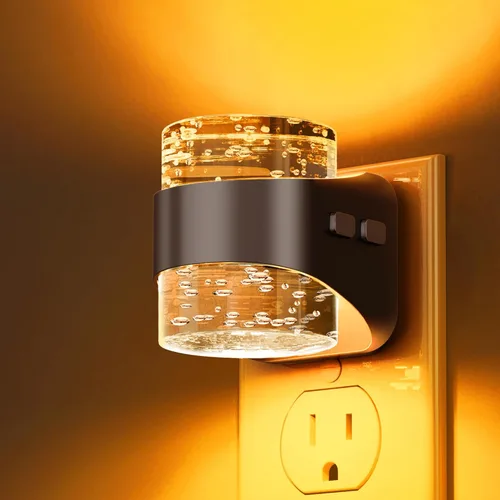 Miniatura 34 de L LOHAS LED Night Lights Plug into Wall, Acrylic Bubble Night Light,Dimmable Nightlight with 0-100 LM, 3000K Plug in Night Light with Dusk to Dawn