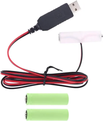 Miniatura 10 de LR6 AA Eliminador de batería USB Cable de fuente de alimentación reemplazar 1-4pcs 1.5V AA Batería (2AA)
