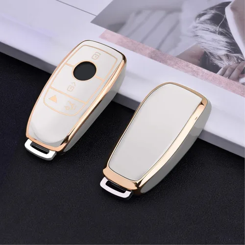 Miniatura 5 de ELOHEI Funda para llavero de Mercedes Benz, funda suave de alta calidad de protección completa de 360 grados, accesorios para Mercedes Benz E, S, C
