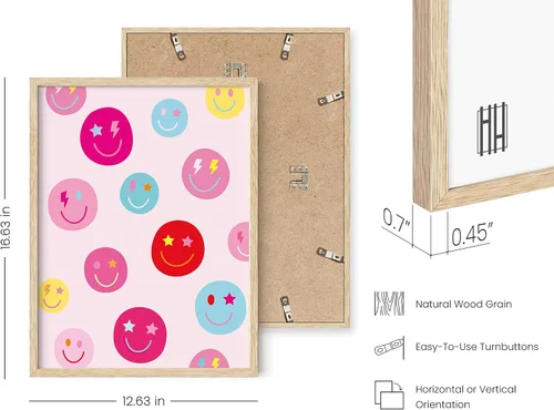 Miniatura 3 de HAUS AND HUES Póster de cara sonriente, pósteres de pared de color rosa para habitación, pósteres estéticos para adolescentes, niñas, pinturas