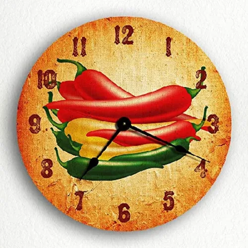 Miniatura 6 de ArogGeld Reloj de pared rústico de donas de chocolate, relojes colgantes de madera, decoración de cocina, relojes redondos de madera, decoración