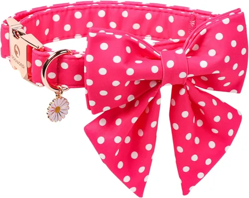 Miniatura 35 de DOGWONG Collar de perro arcoíris con bonito lazo para el Mes del Orgullo LGBT - Collar ajustable y cómodo para perros grandes, medianos y pequeños