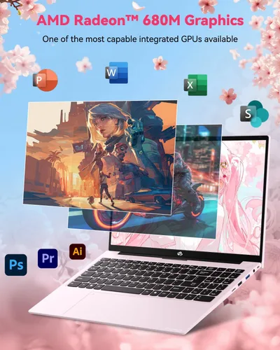 Miniatura 3 de NIMO Computadora portátil para juegos con luz IPS FHD de 15.6 pulgadas, AMD Ryzen 7 8745HS 16GB DDR5 RAM 1TB SSD
