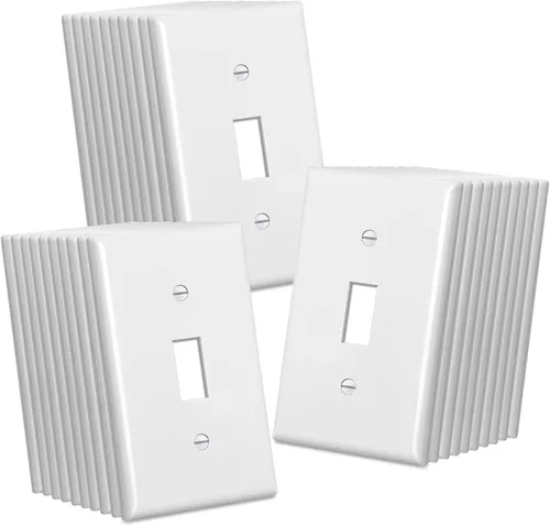 Miniatura 10 de CML - Placas decorativas de pared, paquete de 100 cubiertas de receptáculo de toma eléctrica, cubiertas de interruptor de 1 banda, tamaño estándar