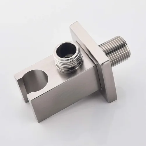 Miniatura 5 de Codo de suministro de pared con soporte de ducha de mano, conector de manguera de ducha cuadrado de latón G1/2, salida de agua de montaje en pared