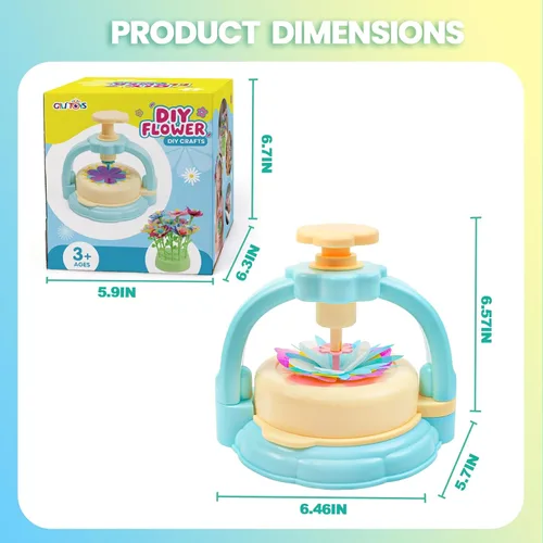 Miniatura 7 de Kit de manualidades de flores para niños de 4 a 8 años – Ramo de tela DIY juguete para niñas y niños – Regalo STEM reutilizable sin pegamento – Haz