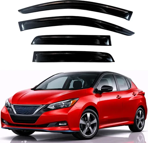 Miniatura 331 de KPY Visor de ventana compatible con Hyundai Tucson 2021-2025, 4 piezas de deflector de ventilación para ventana lateral, estilo Mugen, protector