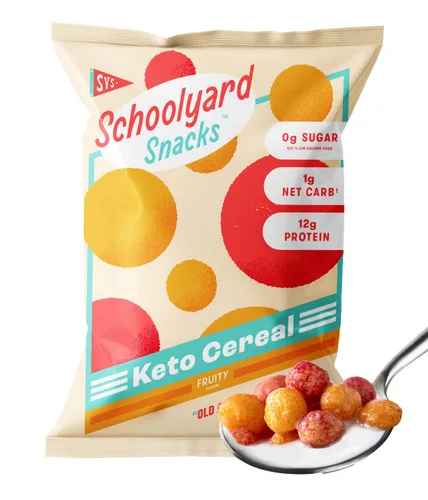 Miniatura 8 de Schoolyard Snacks Keto Cereal – Rollo de Canela 12g Proteína, Bajo en Carbohidratos, Bajo en Azúcar, Bajas Calorías Sin Gluten, Sin Granos, Apto