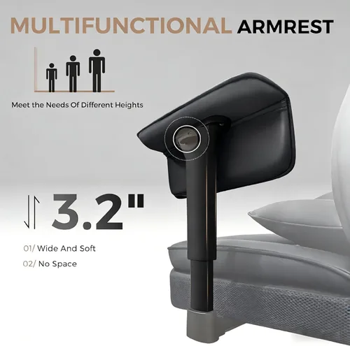 Miniatura 3 de ALLGOD Silla de oficina grande y alta resistente, 500 libras, silla de escritorio ejecutiva ergonómica con respaldo alto con reposapiés, asiento