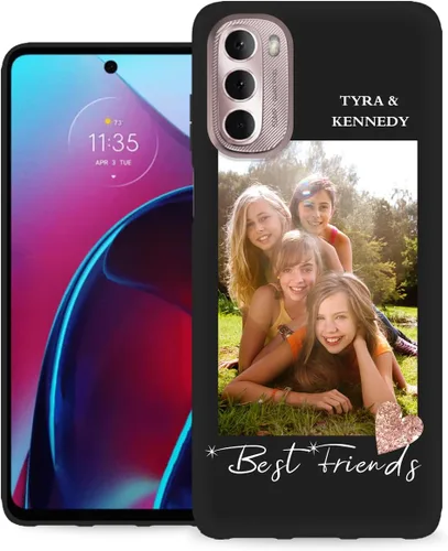Miniatura 8 de Funda personalizada para Motorola Moto G Stylus 2020 con nombre de foto, texto y foto, GStylus personalizado -20 funda suave y fina (negro) de 6.4
