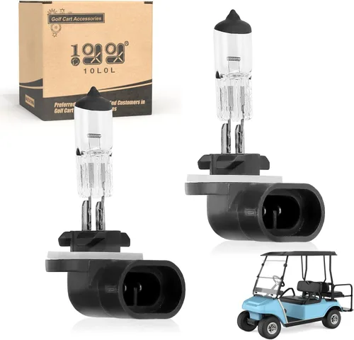 10L0L Bombilla halógena para faros delanteros de carrito de golf, 37 W, 12 V, 886 para Club Car DS 1999 y precedente 2004 en adelante, EZGO 1994 en