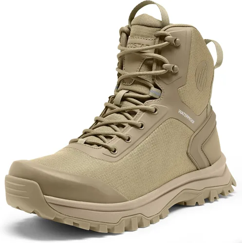 Coostar Botas tácticas para hombre, ligeras, militares, botas de combate con cremallera lateral, para motocicleta, senderismo, trabajo,