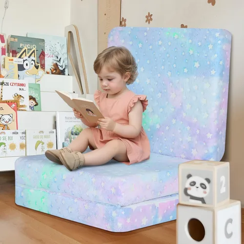 Miniatura 2 de MeMoreCool Colchón de suelo plegable para niños, Glow de 57x22 pulgadas, colchoneta para dormir y guardería para niños pequeños, futón plegable