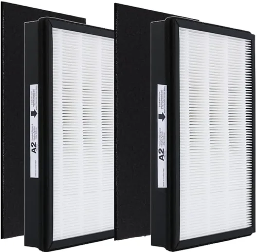 Filtro de repuesto HEPA A2, compatible con Filtrete FAP-C02-A2, FAP-C03-A2, FAP-T03-A2, purificador de aire FAP-T03-A2, parte # 1150101, 2 HEPA + 2