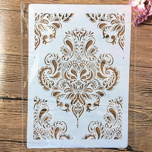 Miniatura 22 de TIAMECH Plantilla de alas reutilizables A4 para pintar, par de plantillas de capas de corazón de ala de ángel, arte de pared, muebles de madera