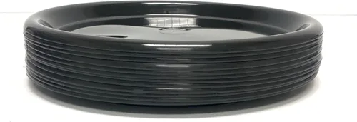 Miniatura 12 de Mintra Home Platos de plástico reutilizables (negro, pequeño paquete de 12 (6.5 pulgadas)