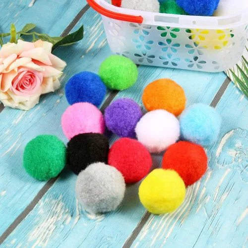 Miniatura 7 de Pllieay 120 pompones grandes de 2 pulgadas, bolas de pompón gigantes esponjosas para proyectos de artes y manualidades, fabricación y bolas